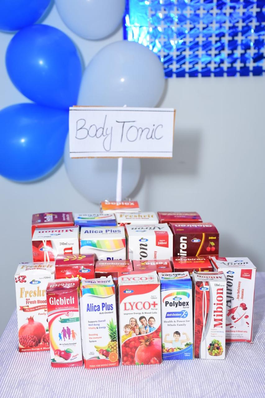 New Syed Pharma medicine table presentation at company event