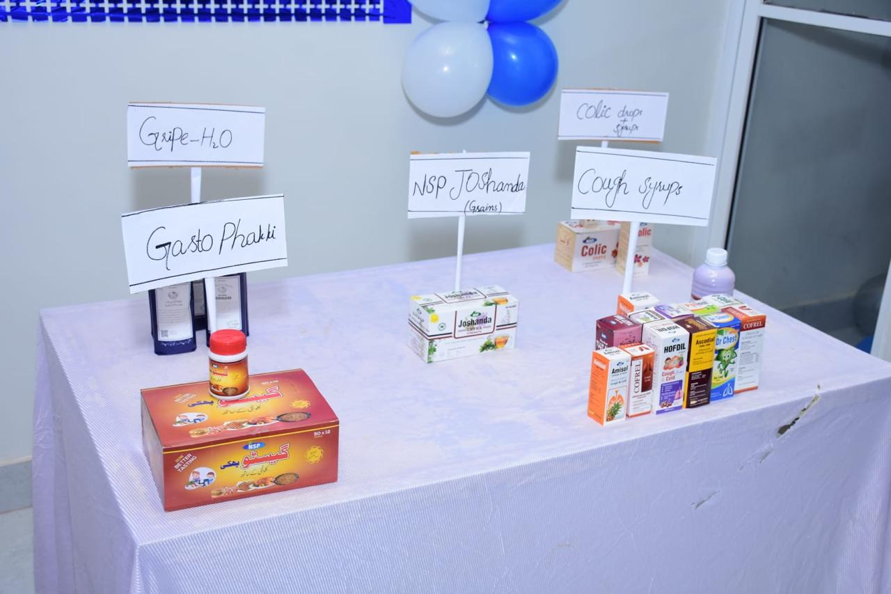 Guests viewing New Syed Pharma product range at launch event