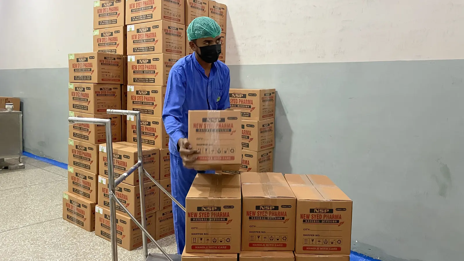 New Syed Pharma finished goods warehouse and dispatch area, Muridke Pakistan