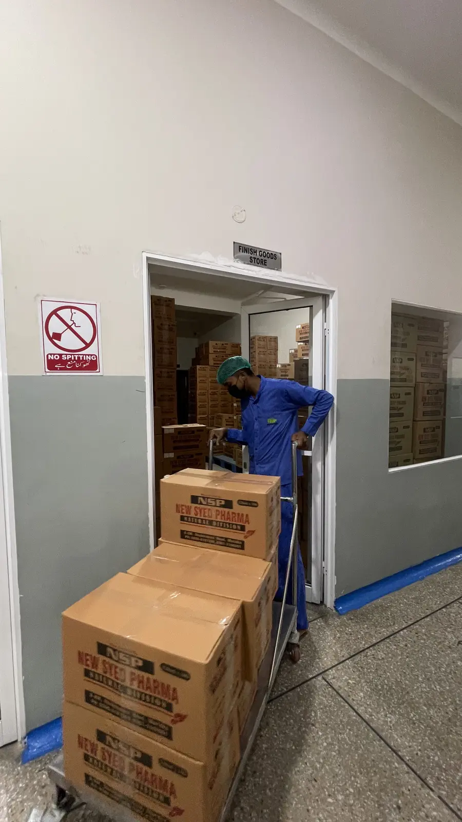 New Syed Pharma finished goods warehouse and dispatch area, Muridke Pakistan