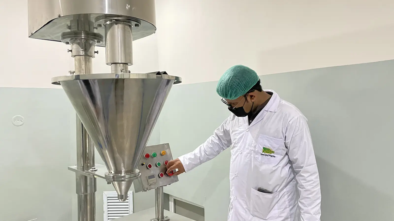 New Syed Pharma powder section, dry powder product filling, Muridke Pakistan