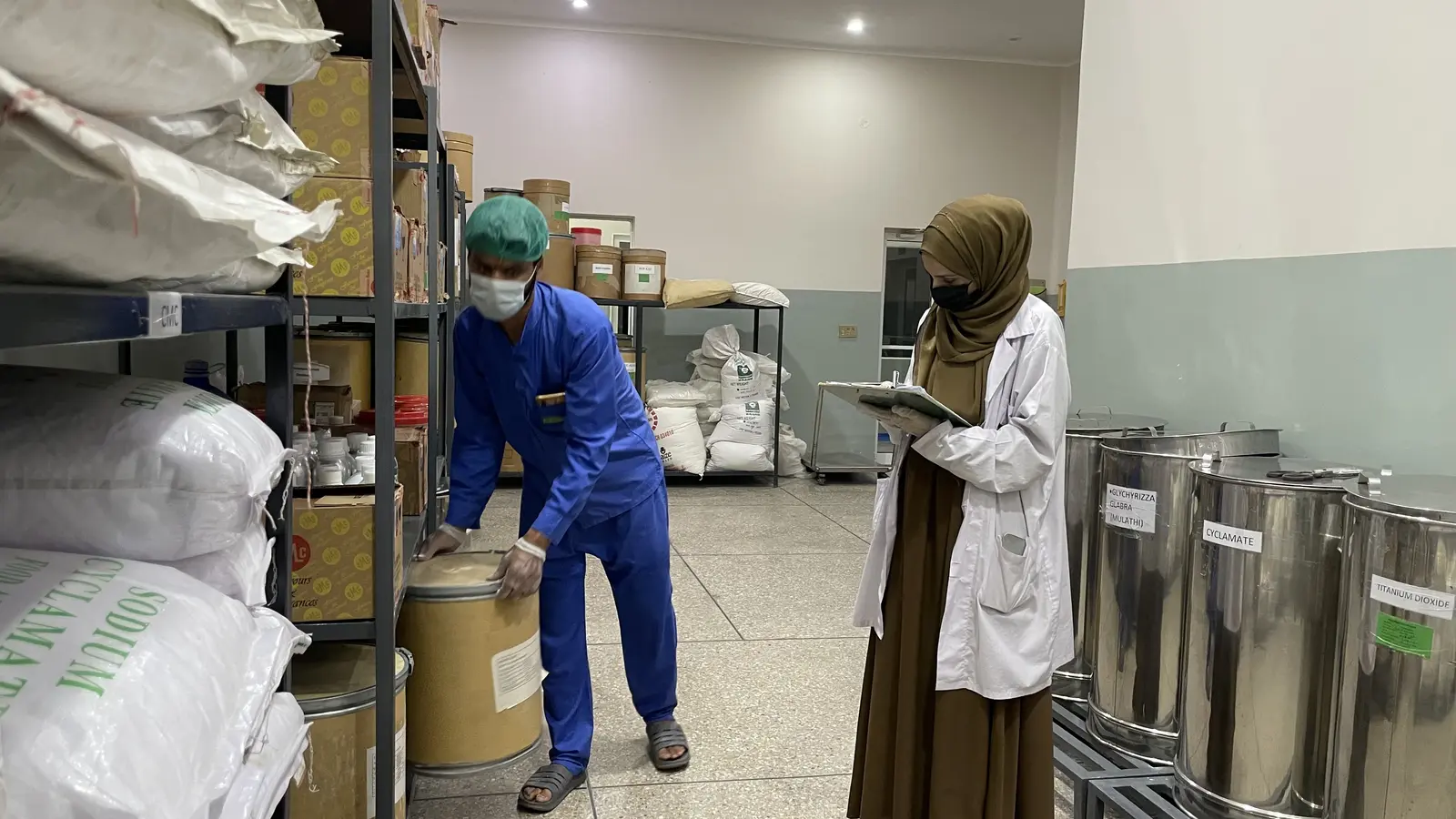 New Syed Pharma raw material storage and inventory, herbal ingredient sourcing, Muridke Pakistan