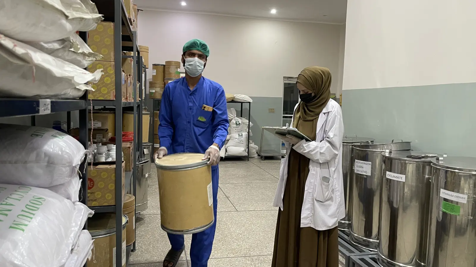 New Syed Pharma raw material storage and inventory, herbal ingredient sourcing, Muridke Pakistan